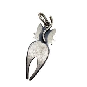 Vintage Beau Sterling Silver Cat Charm Mid Century Modern Stylized Feline 1.53g